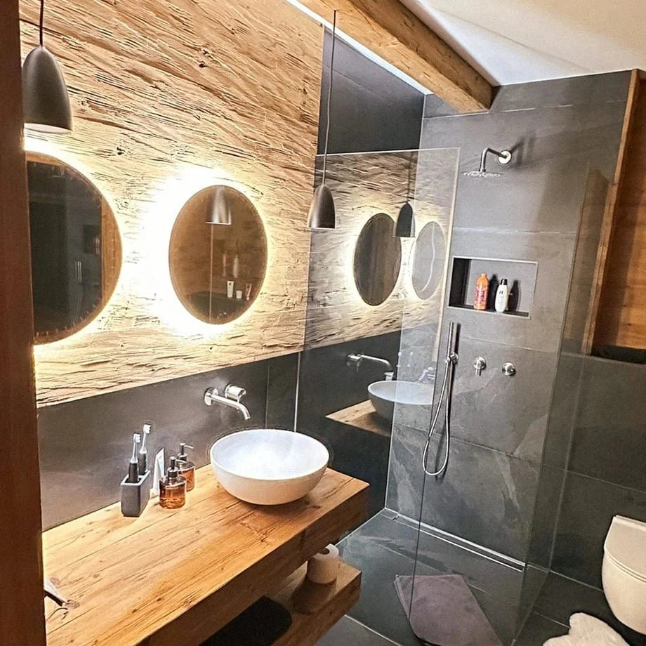 Wand - & Deckenverkleidung Thermofichte gehackt - Image 4