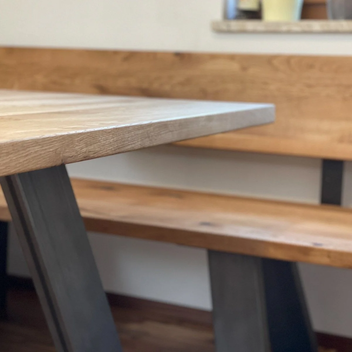 Tisch "Norbert" - 90 x 180 cm - Eiche massiv - Image 6