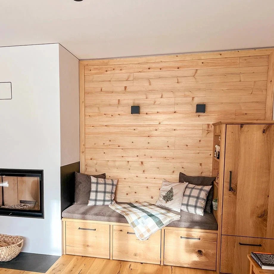 Wand - & Deckenverkleidung Zirbe XL gehackt - Image 4